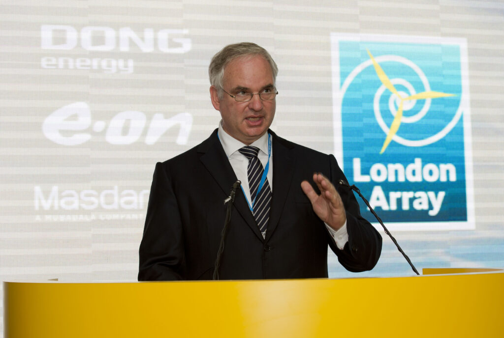 Dr Johannes Teyssen, Chairman and Chief Executive, E.ON speaking at the London Array Inauguration